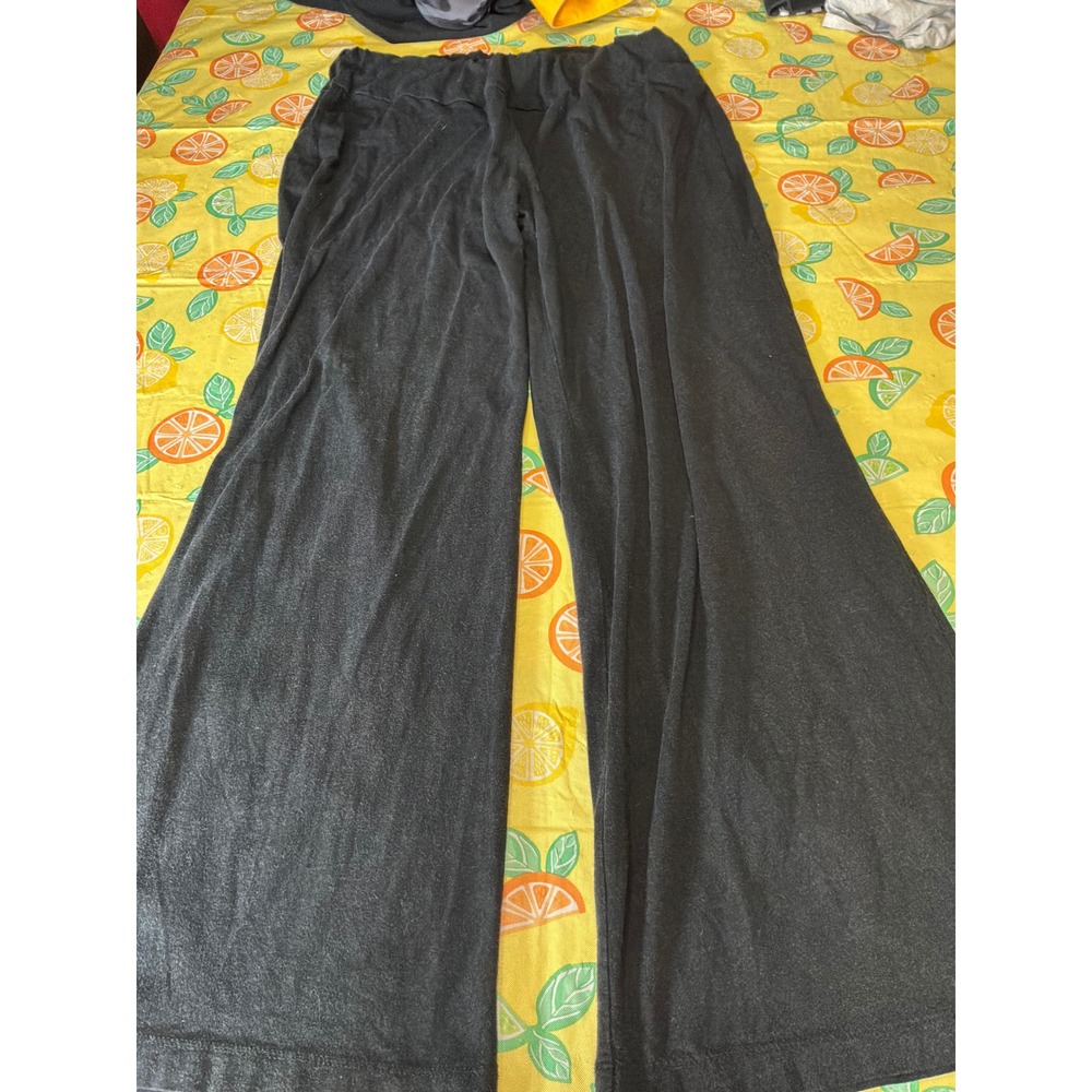 Chalet Wide Leg Pants Womens XL Black Relaxed Fit Lagenlook Palazzo